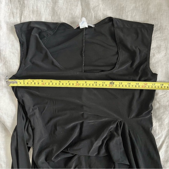 Japanese Weekend Maternity Black Wrap Tie Front Top Woman’s Small - Picture 7 of 9